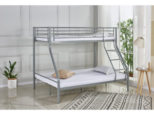 Leo metal bunk bed Bed bases included - 90/140 x 190 cm - Grey 2