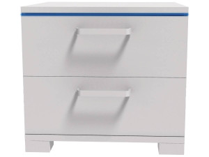 Nightstand with LED "Karina" -White 2