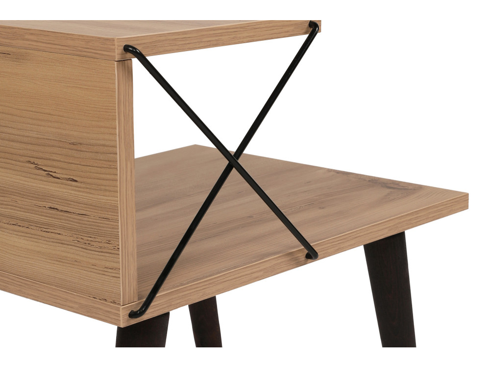 Cross" wooden bedside table 50 x 40 x 55 cm - Pine