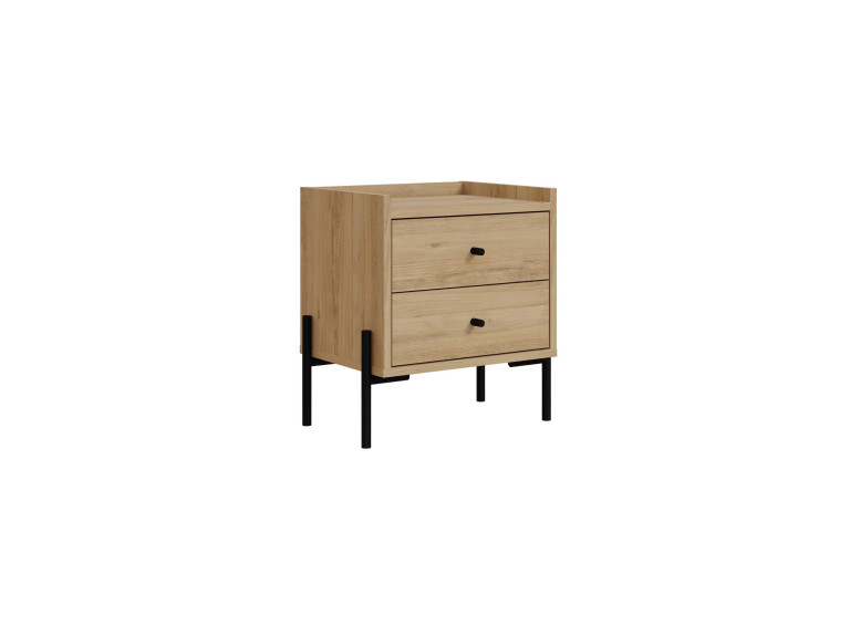 Malta" wooden bedside table - 45 x 35 x 52 cm - Light brown