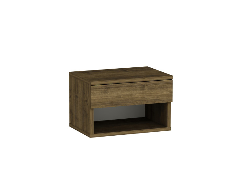 Ribes" wooden bedside table - 45 x 32 x 29 cm - Brown