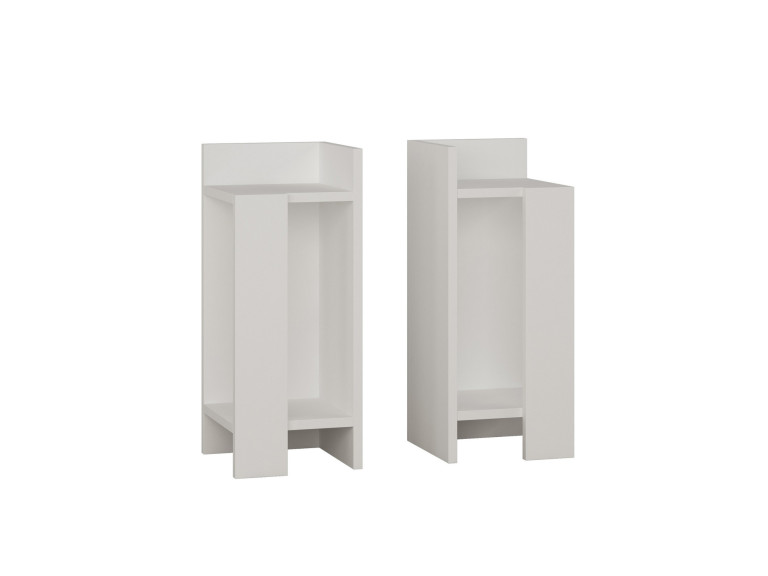 Set of 2 "Elos" wooden bedside tables - 25 x 27 x 60 cm - White