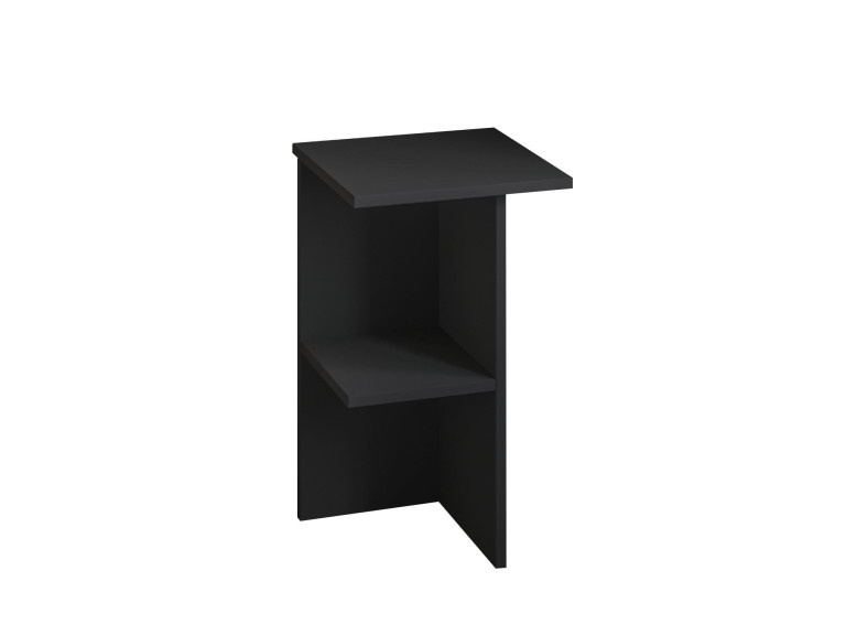 Leray" wooden bedside table - 36 x 36 x 60 cm - Anthracite grey
