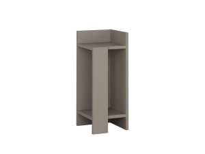Elos Right" wooden bedside table - 25 x 27 x 60 cm - Light mocha brown