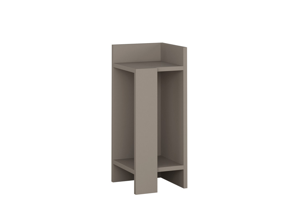 Elos Right" wooden bedside table - 25 x 27 x 60 cm - Light mocha brown