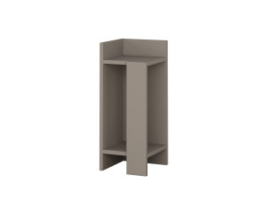 Elos Left" wooden bedside table - 25 x 27 x 60 cm - Light mocha brown