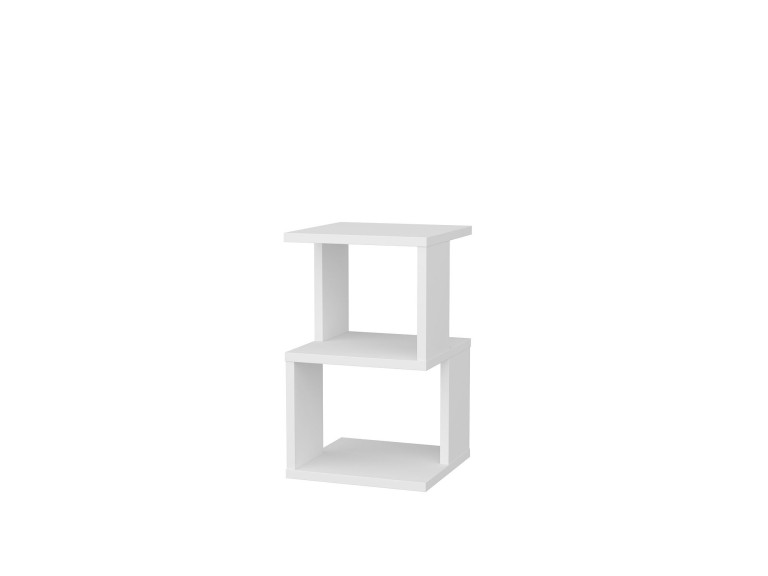Carter" wooden bedside table - 30 x 30 x 49 cm - White