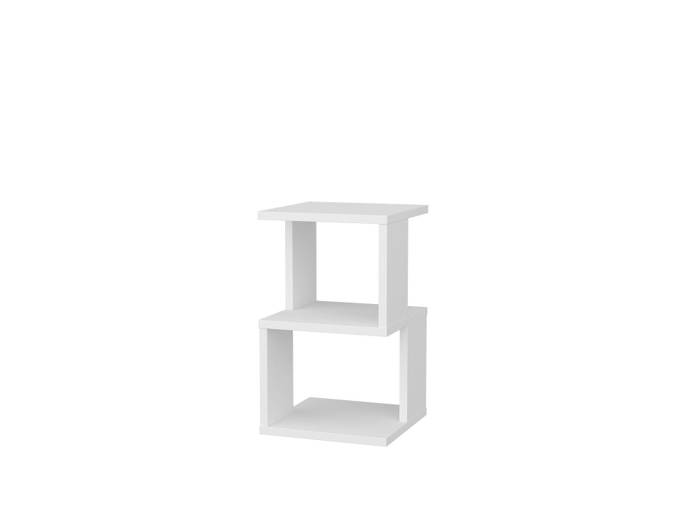 Carter" wooden bedside table - 30 x 30 x 49 cm - White