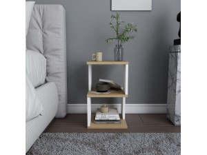 Carter" wooden bedside table 29.6 x 29.6 x 49.4 cm - Oak 2
