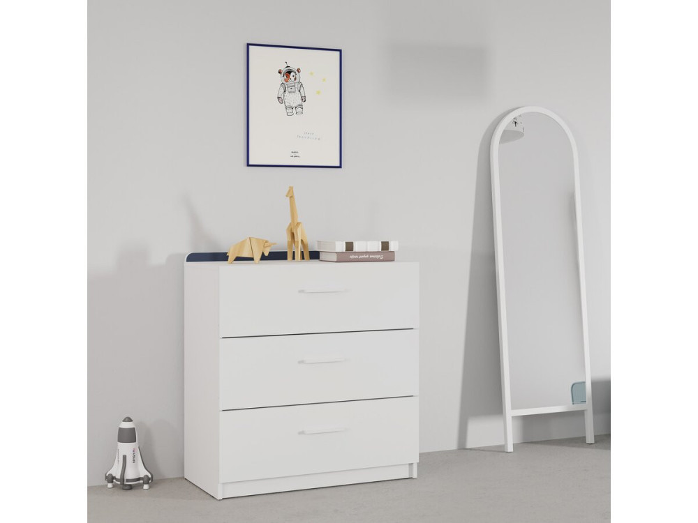 "Reverso" children's chest of drawers - Matte white