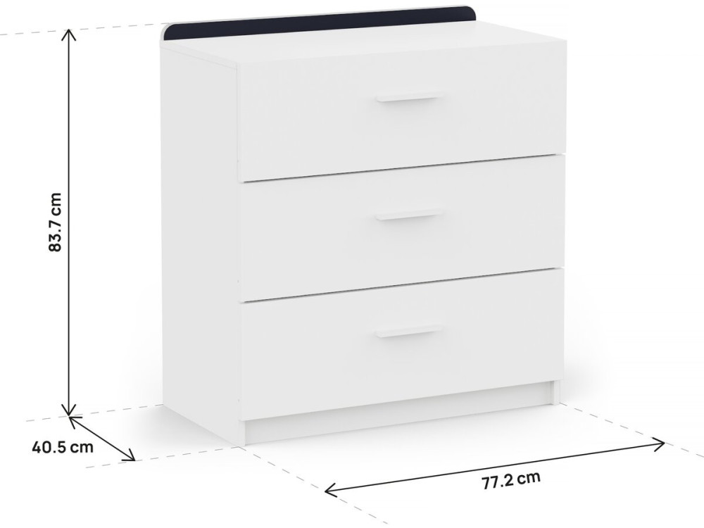 "Reverso" children's chest of drawers - Matte white