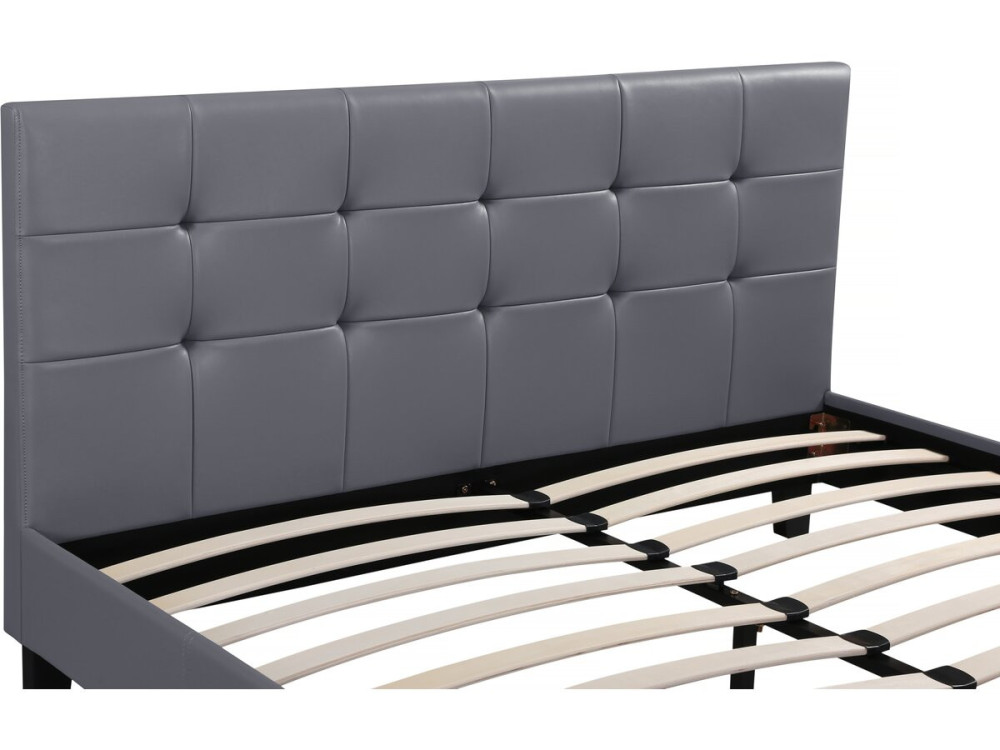 "Julia" Bed - 140 x 190 cm - Grey
