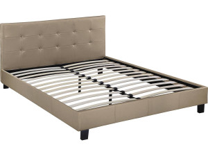 Bed "Julia" - 160 x 200 - Taupe colour