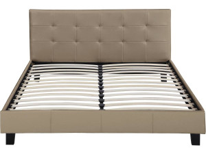 Bed "Julia" - 160 x 200 - Taupe colour 2