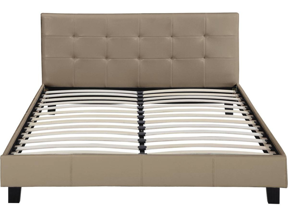 Bed "Julia" - 160 x 200 - Taupe colour