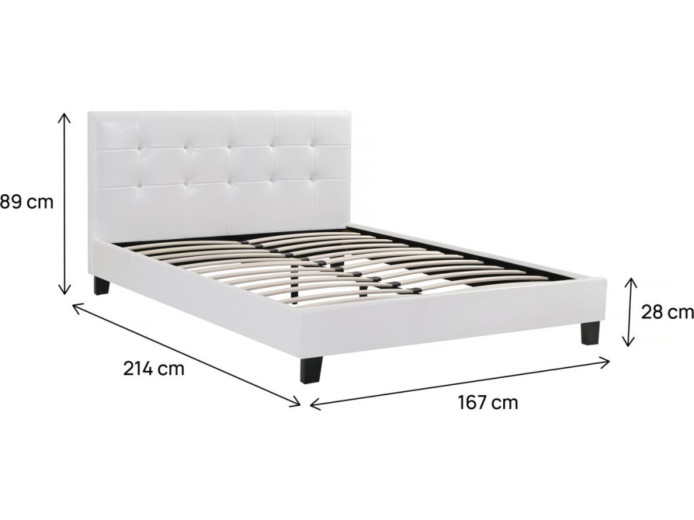 "Julia" Bed -160 x 200 cm - White