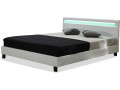 Bed with LED "Maria" - 140 x 190 cm - Grey - White