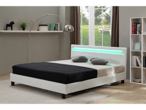 Bed with LED "Maria" - 160 x 200 cm - White 2