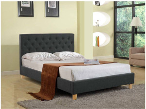 "Emmy" bed - 140 x 190 cm - Grey 2