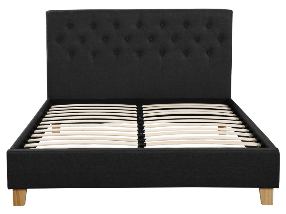 Bed "Emmy" - 160 x 200 cm - Grey