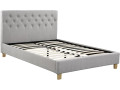 Bed "Emmy" - 160 x 200 cm - Grey - Beige