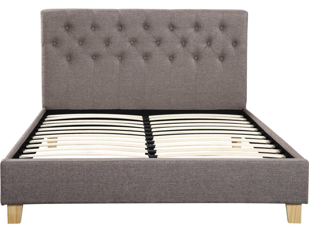 Bed "Emmy" - 160 x 200 cm - Taupe colour