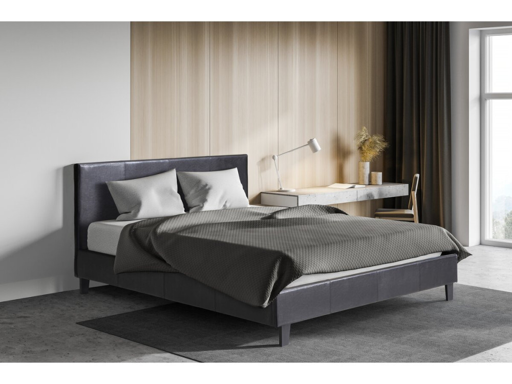 "Lina" bed - 140 x 190cm - Black