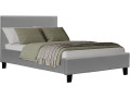 "Lina" bed - 140 x 190cm - Black - Grey