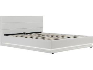 Bed with storage and led "Anastasia" - 140 x 190 cm - White