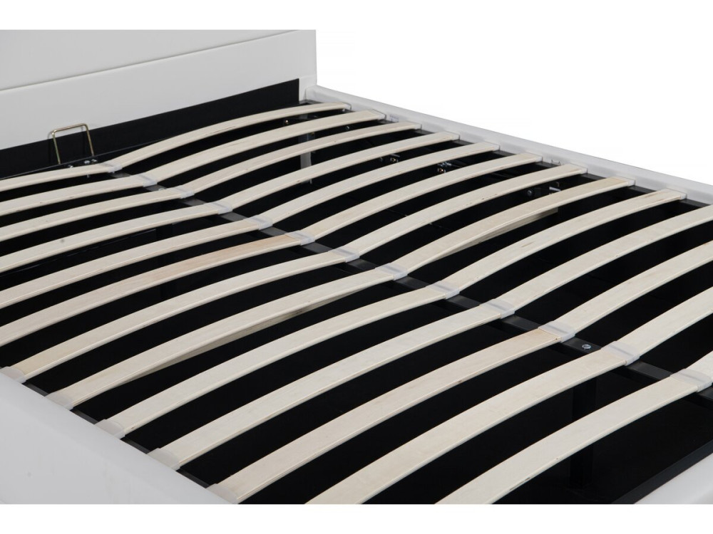 Bed with storage and led "Anastasia" - 140 x 190 cm - White