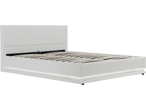 Bed with storage and LED "Anastasia" - 180 x 200 white