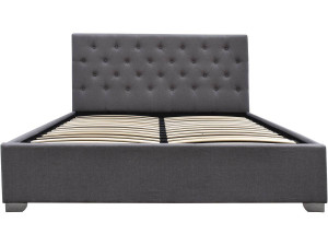 Double bed with storage "Tino" - 160 × 200 cm - Grey 2