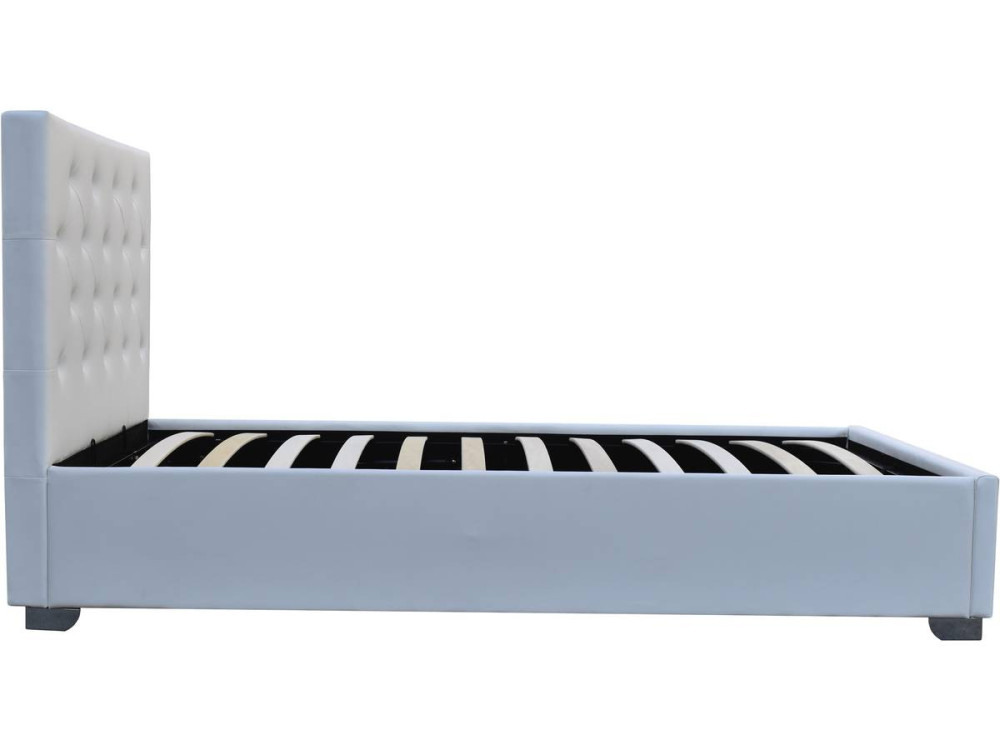 Single bed with storage space "TINO" - 90 × 190 cm - White