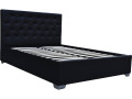 Double bed with storage space "TINO" - 140 × 190 cm - Grey - Black