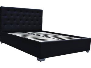 Double bed with storage "Tino" - 180 x 200 cm - Black