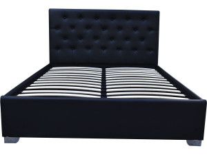Double bed with storage "Tino" - 180 x 200 cm - Black 2