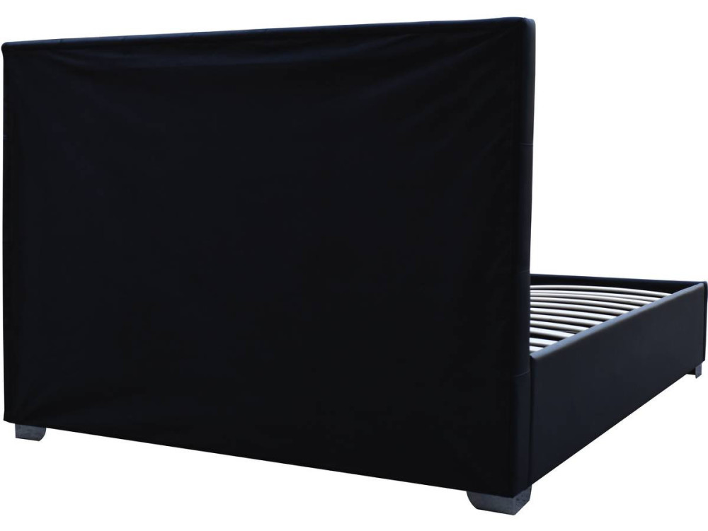 Double bed with storage "Tino" - 180 x 200 cm - Black