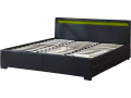 LED light bed "Nico" - 140 × 190 cm - White - Black
