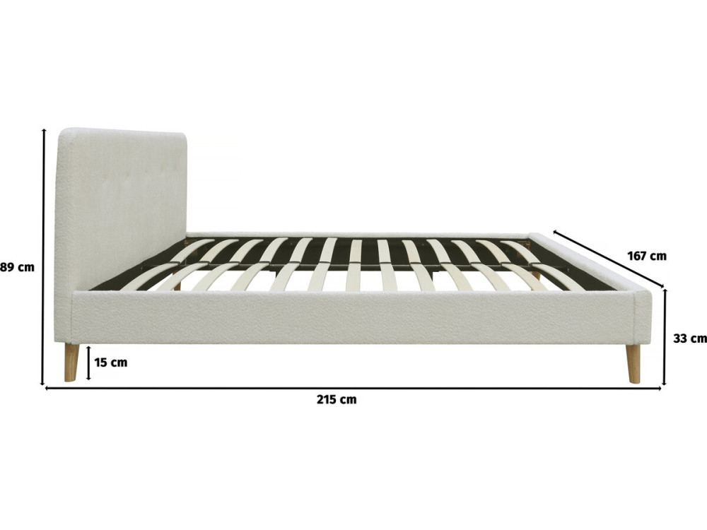 Nemo 160x200 terry cloth bed - Cream