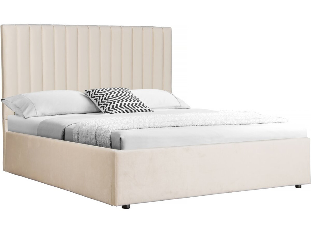 Mia bed with storage - 140 x 190 cm - Beige