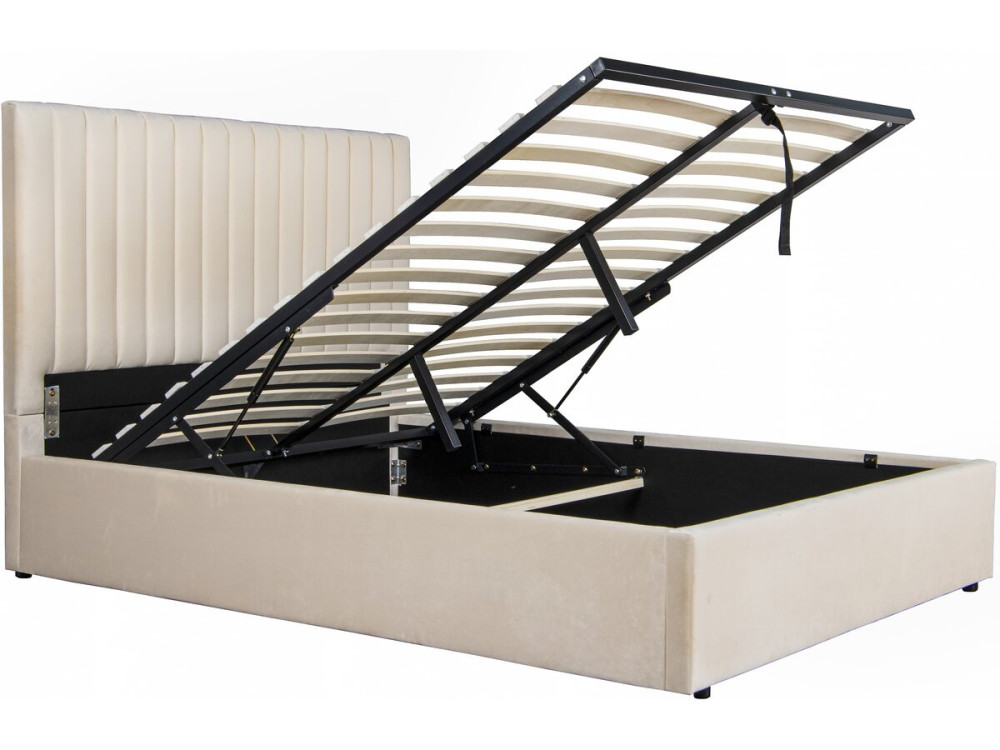 Mia bed with storage - 140 x 190 cm - Beige