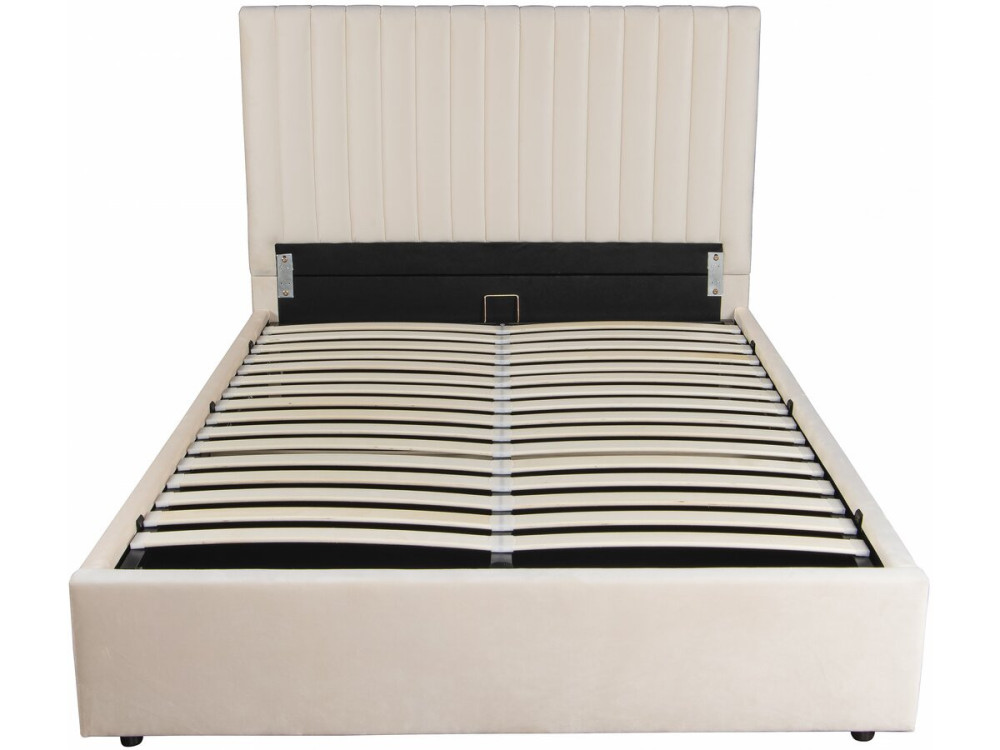 Mia bed with storage - 140 x 190 cm - Beige