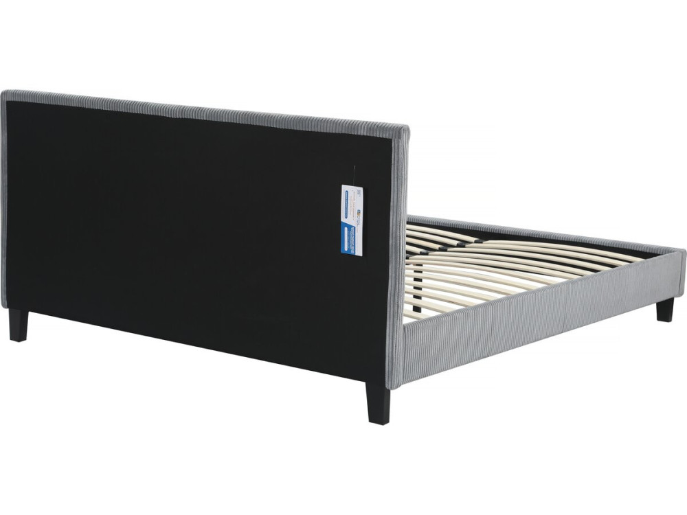 Ambre Corduroy Bed - 140 x 190 - Grey