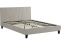 Ambre corduroy double bed - 140 x 190 - Beige - Beige