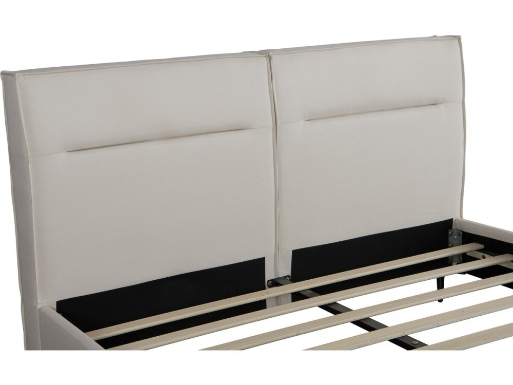 Designer fabric double bed "Moritz" - 180 x 200 cm - Beige