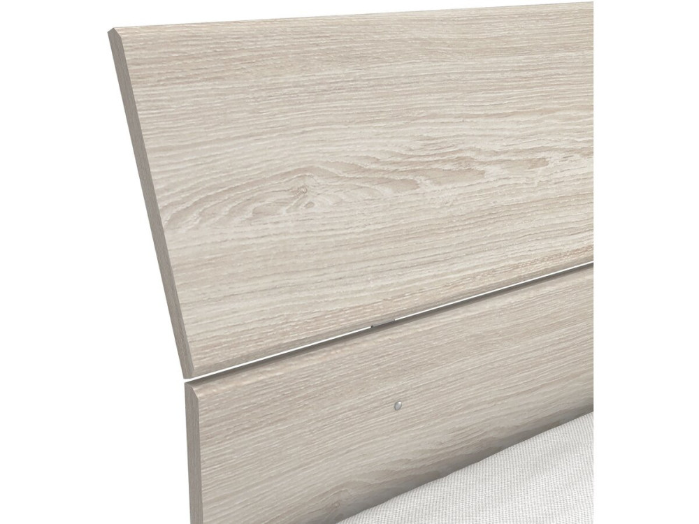 Pricy" wooden double bed - 140 x 200 cm - Beige