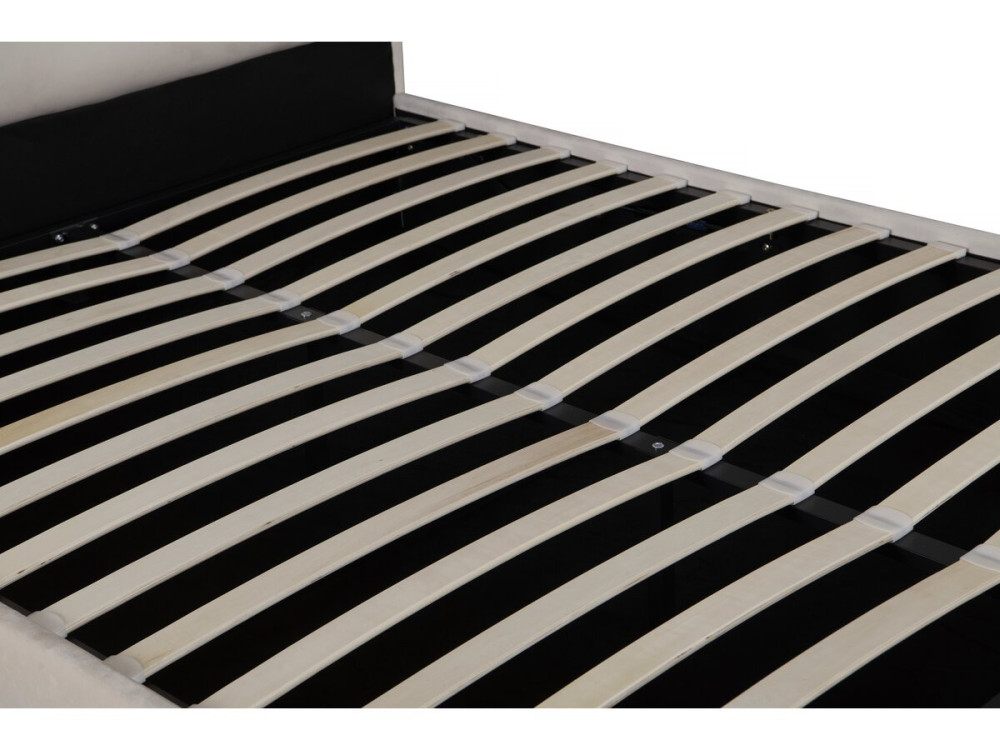 Livigno" design velvet double bed - 140 x 190 cm - Beige