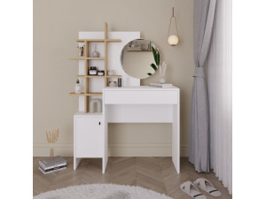 Mup" wooden make-up table 105 x 35 x 151 cm - White 2