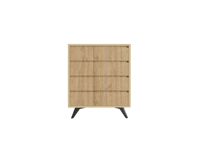 Suvera" wooden chest of drawers - 70 x 40 x 86 cm - Light brown