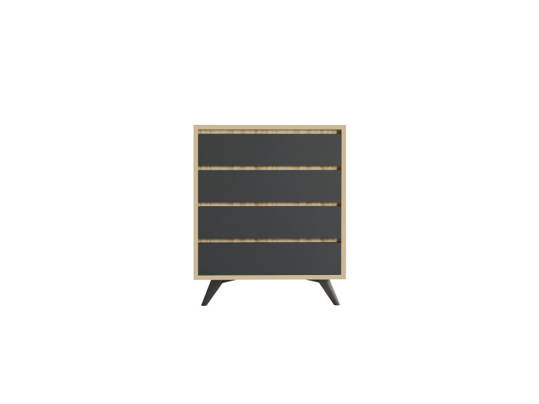 Suvera" wooden chest - 70 x 40 x 86 cm - Brown